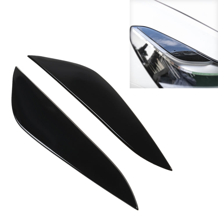 Car Smooth Surface Headlight Eyebrow for Tesla Model 3, Black