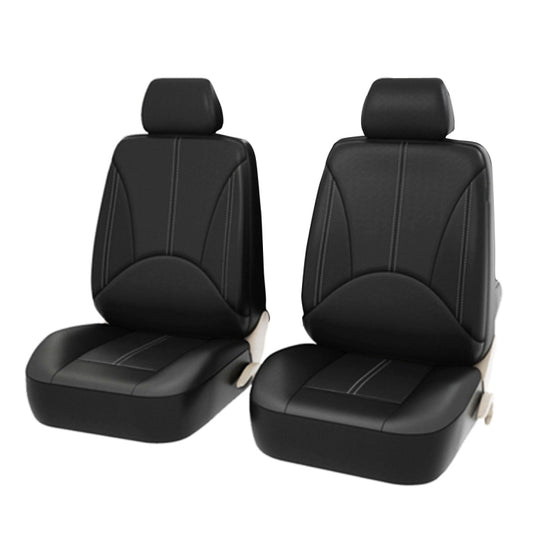 4-in-1 Universal Faux Leather Seat Cover Set for Year-Round Comfort in Two-Seater Cars
