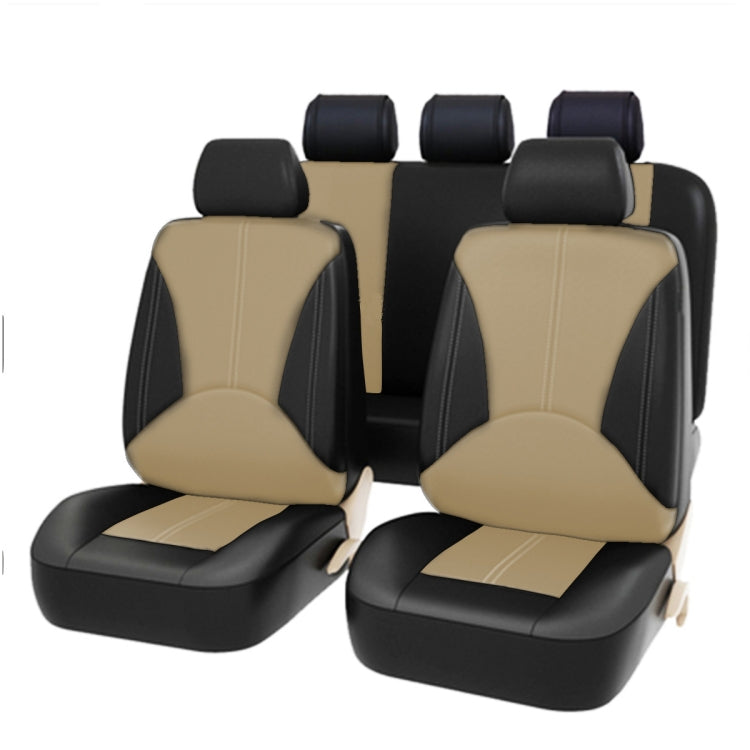 All-Weather 9-Piece PU Leather Car Mat Set for 5-Seater Vehicles