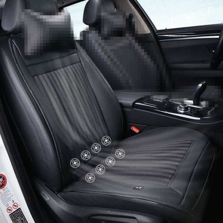 CoolDrive 12V USB Ice Silk Seat Cover with Eight-Fan Ventilation System