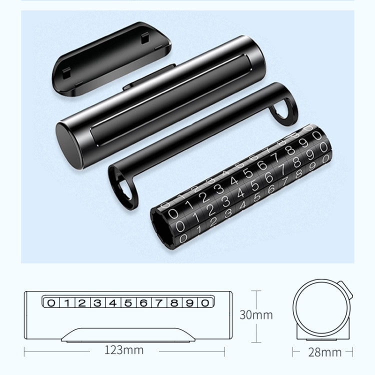 Innovative Metal Parking Roller Card - Stylish Temporary Number Solution