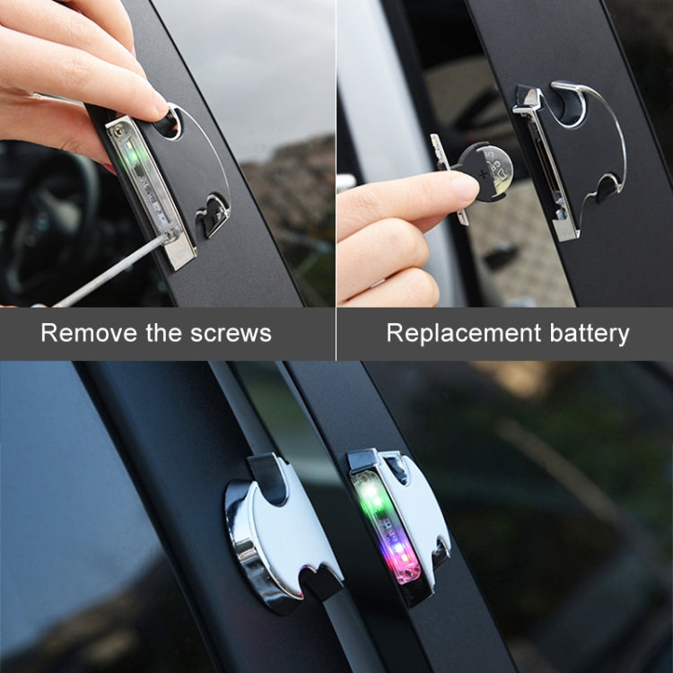 2 PCS Car LED Door Warning Lights Anti-collision Door Opening Lamp Flashing Lights