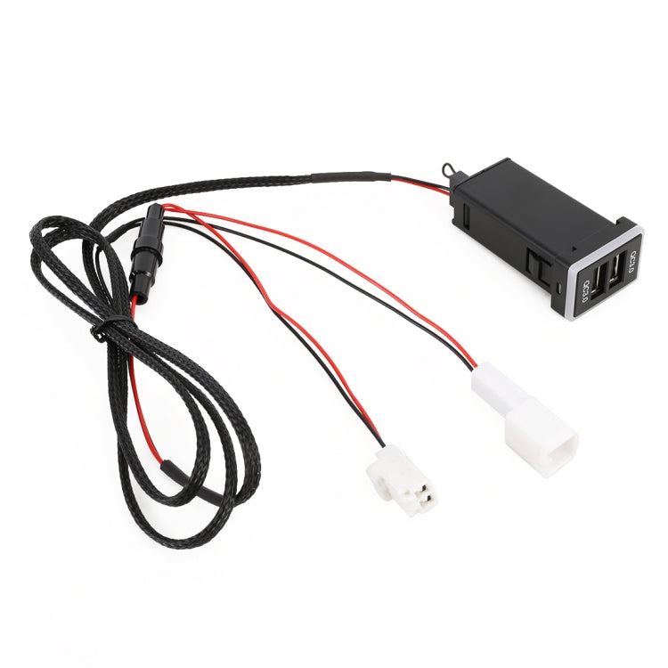 Car QC3.0 Fast Charge USB Interface Modification Charger for Toyota, Cigarette Lighter to Take Power, Cigarette Lighter (Ice Blue Light), Cigarette Lighter (Blue Light), Cigarette Lighter (Green Light), Cigarette Lighter (Red Light)
