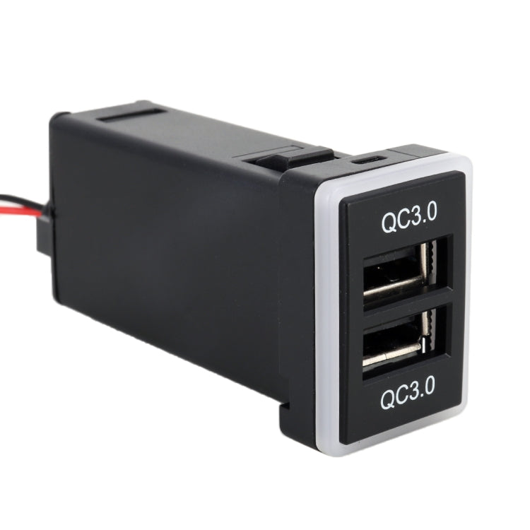Car QC3.0 Fast Charge USB Interface Modification Charger for Toyota, Cigarette Lighter to Take Power, Cigarette Lighter (Ice Blue Light), Cigarette Lighter (Blue Light), Cigarette Lighter (Green Light), Cigarette Lighter (Red Light)