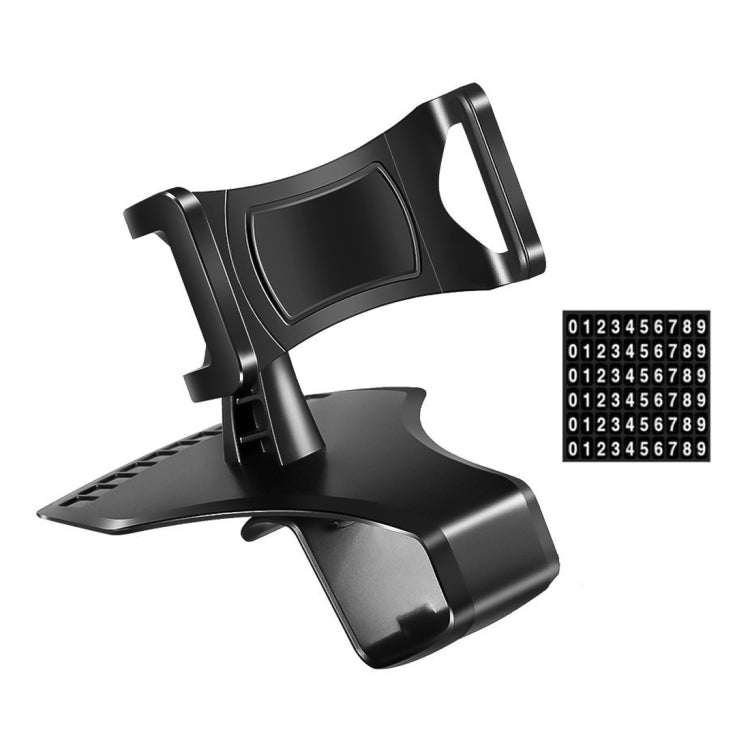 Smart Car Dashboard Phone Holder with Integrated Number Plate Bracket