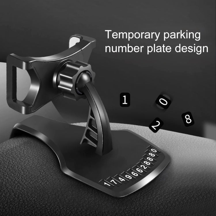 Smart Car Dashboard Phone Holder with Integrated Number Plate Bracket