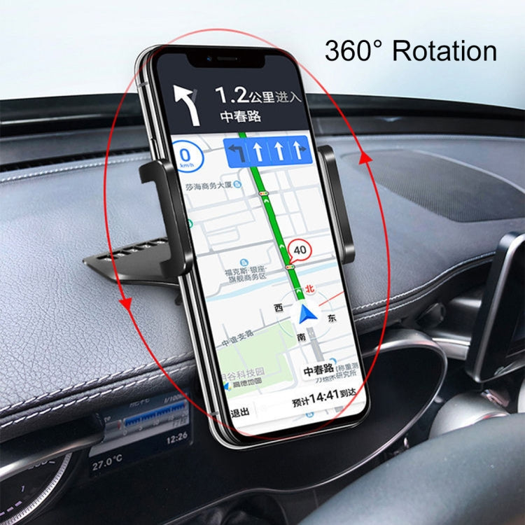 Smart Car Dashboard Phone Holder with Integrated Number Plate Bracket