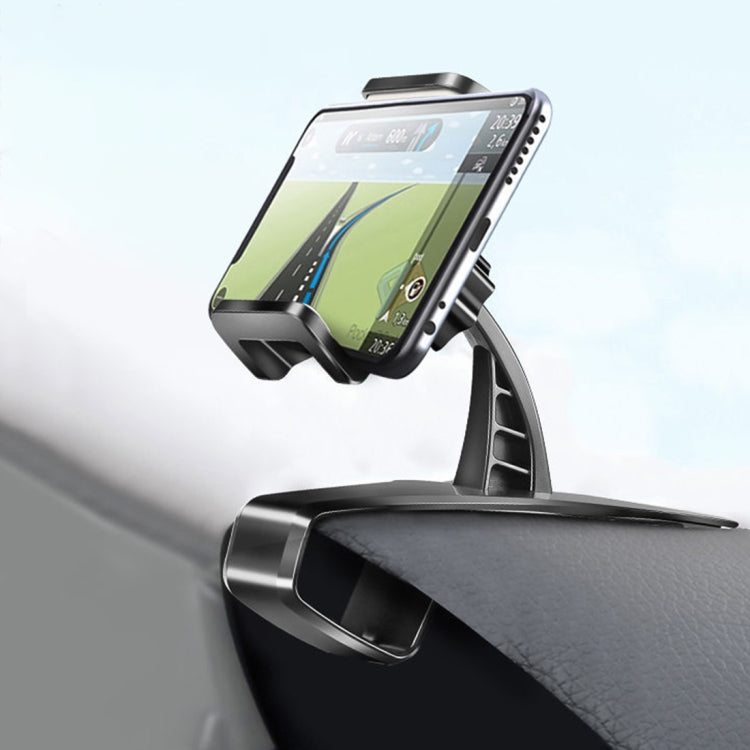 Smart Car Dashboard Phone Holder with Integrated Number Plate Bracket