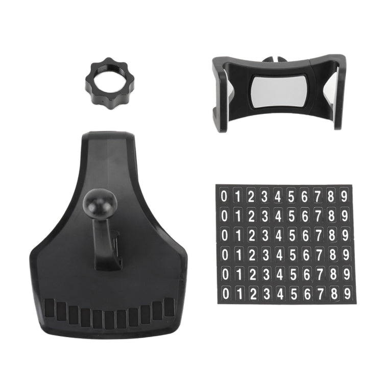 Smart Car Dashboard Phone Holder with Integrated Number Plate Bracket