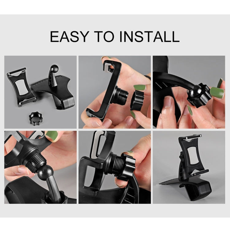 Smart Car Dashboard Phone Holder with Integrated Number Plate Bracket