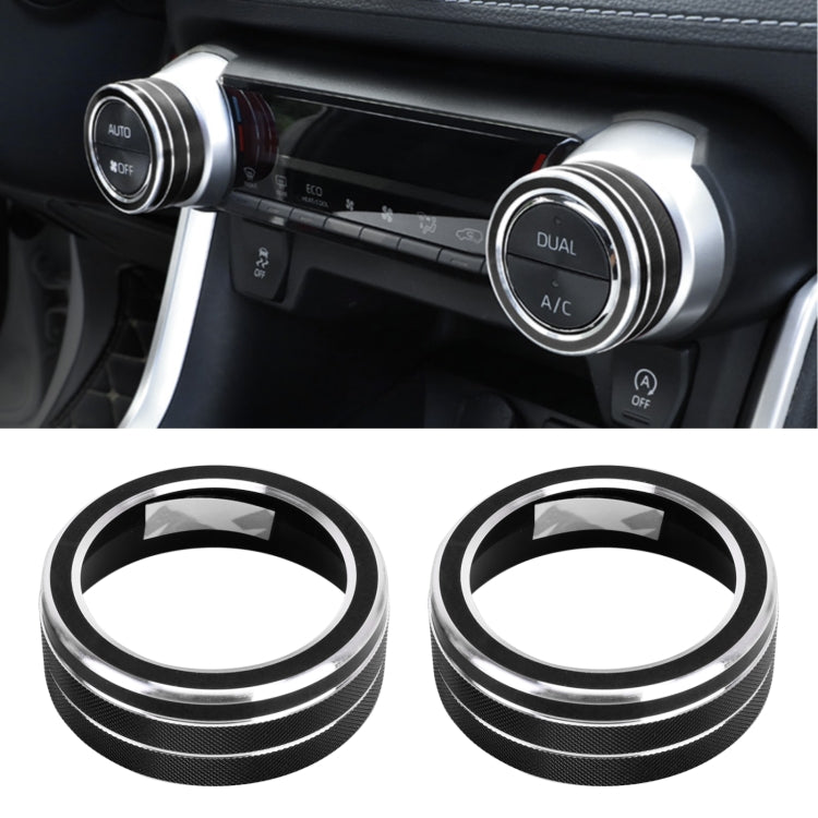 Set of 2 Aluminium Alloy Air Conditioning Knob Covers for Toyota RAV4 / Wildlander