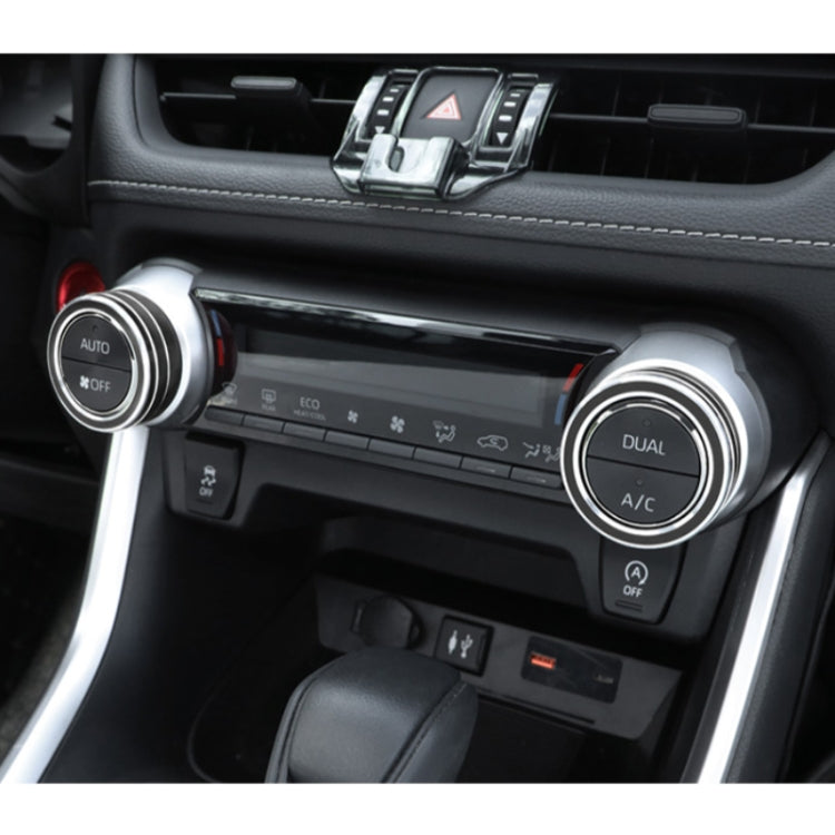 Set of 2 Aluminium Alloy Air Conditioning Knob Covers for Toyota RAV4 / Wildlander