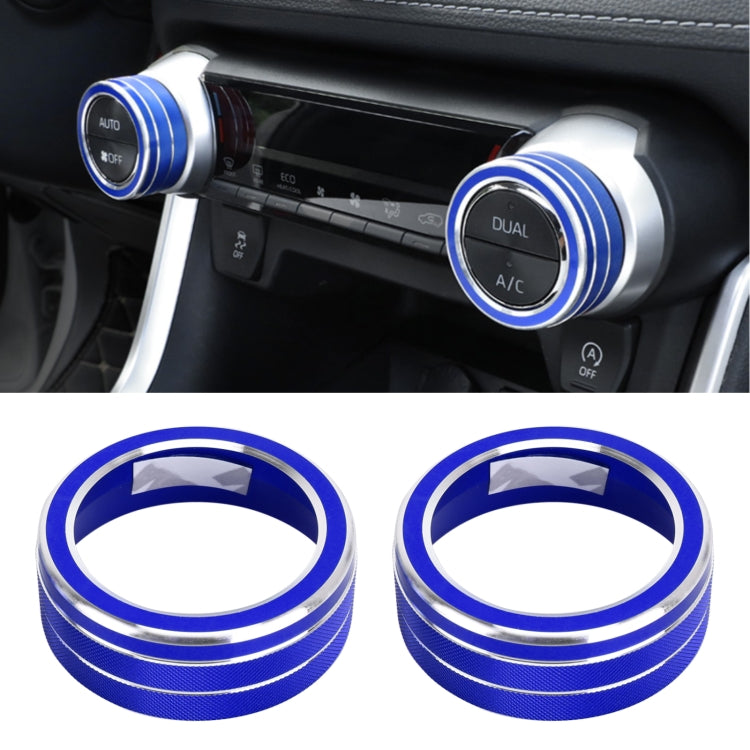 Set of 2 Aluminium Alloy Air Conditioning Knob Covers for Toyota RAV4 / Wildlander