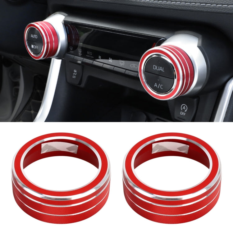 Set of 2 Aluminium Alloy Air Conditioning Knob Covers for Toyota RAV4 / Wildlander