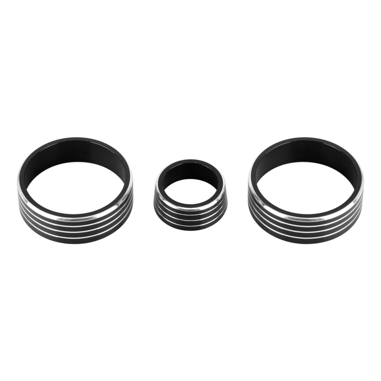 Set of 3 Premium Aluminium Alloy Air Conditioning Knob Covers for Honda VEZEL, XR-V, Fit, GIENIA, and City