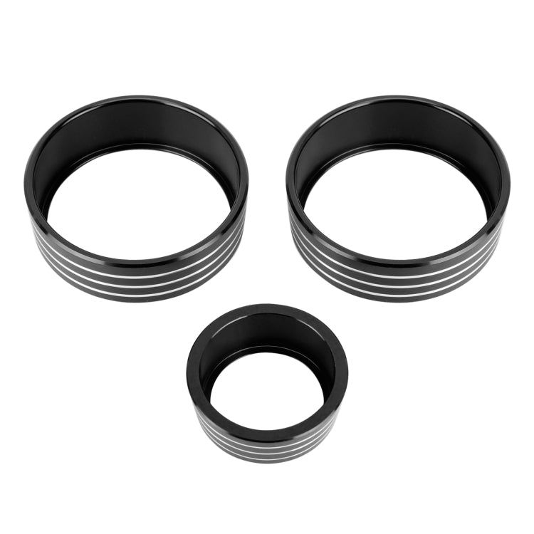 Set of 3 Premium Aluminium Alloy Air Conditioning Knob Covers for Honda VEZEL, XR-V, Fit, GIENIA, and City