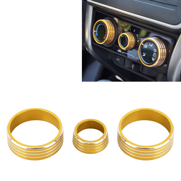 Set of 3 Premium Aluminium Alloy Air Conditioning Knob Covers for Honda VEZEL, XR-V, Fit, GIENIA, and City