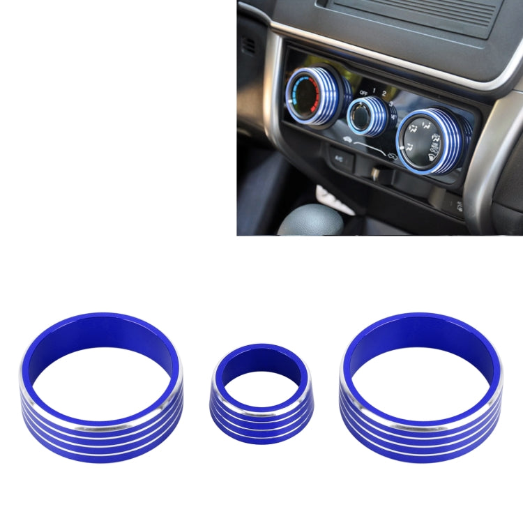 Set of 3 Premium Aluminium Alloy Air Conditioning Knob Covers for Honda VEZEL, XR-V, Fit, GIENIA, and City