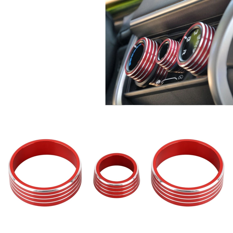 Set of 3 Premium Aluminium Alloy Air Conditioning Knob Covers for Honda VEZEL, XR-V, Fit, GIENIA, and City
