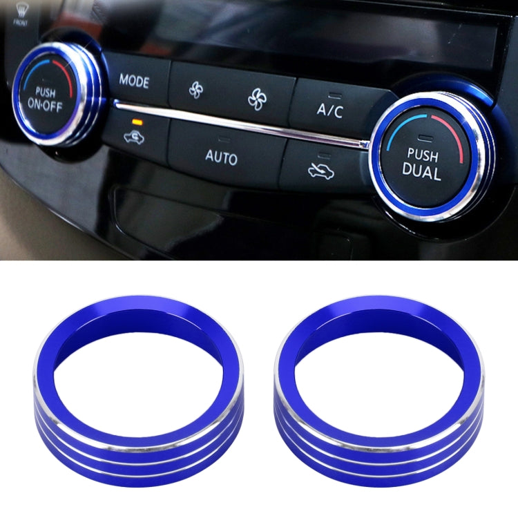 Stylish Metal Air Con Knob Covers for Nissan X-TRAIL - Set of 2