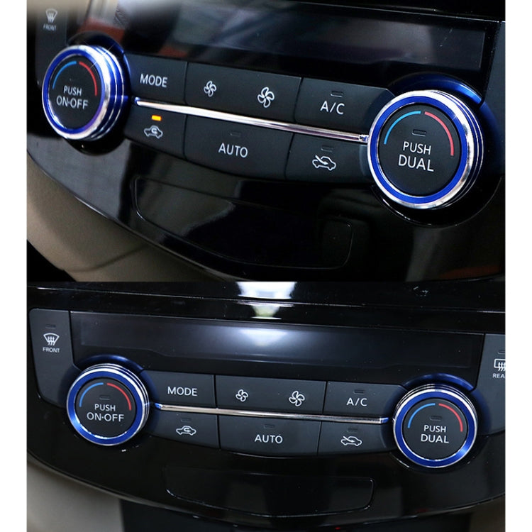 Stylish Metal Air Con Knob Covers for Nissan X-TRAIL - Set of 2