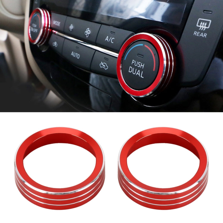 Stylish Metal Air Con Knob Covers for Nissan X-TRAIL - Set of 2