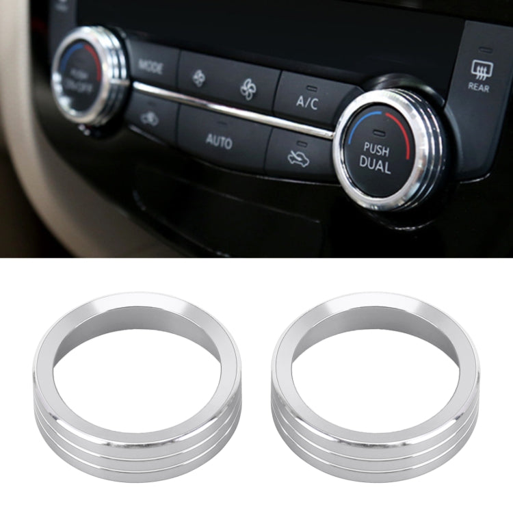 Stylish Metal Air Con Knob Covers for Nissan X-TRAIL - Set of 2