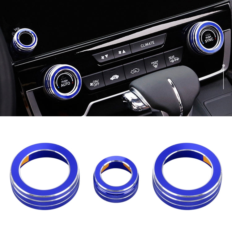 Set of 3 Premium Metal Air Conditioning Knob Covers for Honda CR-V 2017