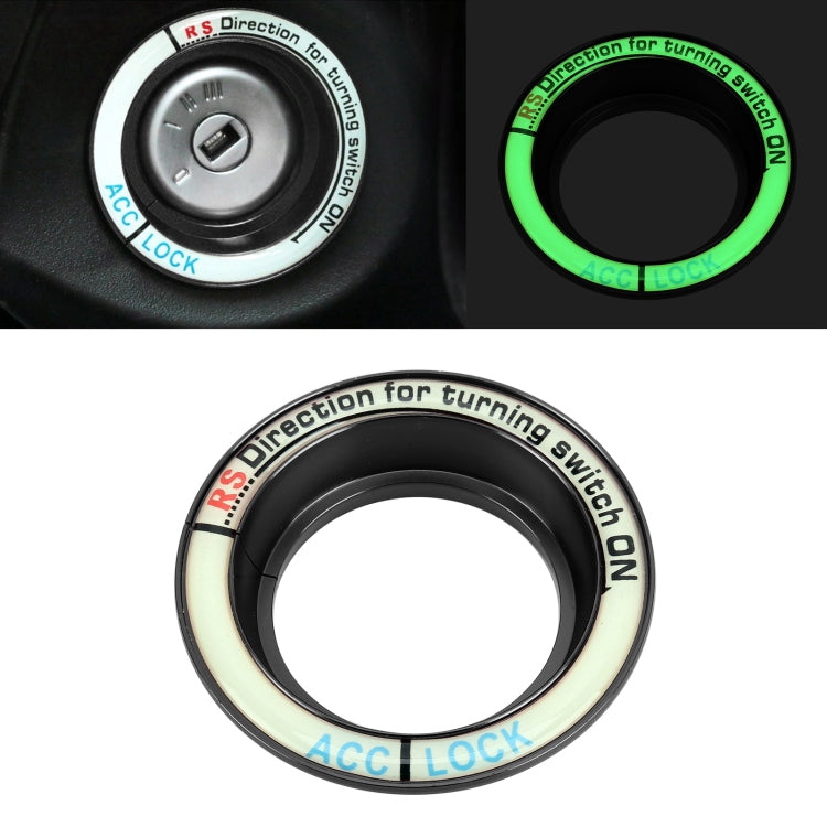 Fluorescent Aluminium Alloy Key Ring for Ford Vehicles - 3.2cm Inner Diameter