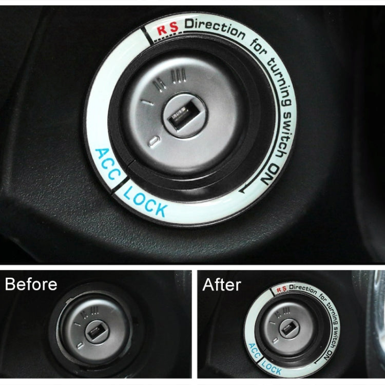 Fluorescent Aluminium Alloy Key Ring for Ford Vehicles - 3.2cm Inner Diameter