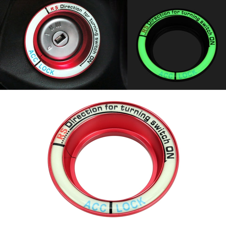 Fluorescent Aluminium Alloy Key Ring for Ford Vehicles - 3.2cm Inner Diameter