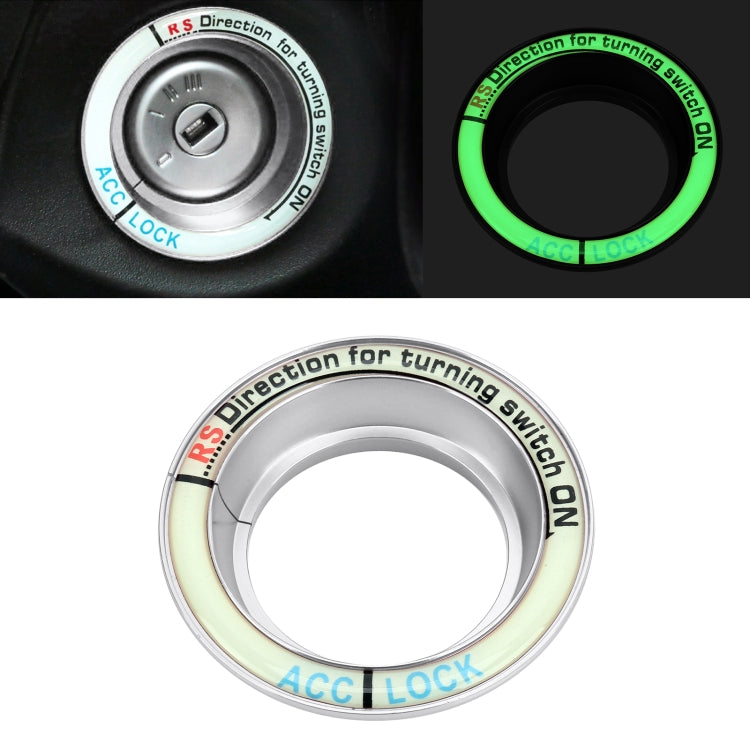 Fluorescent Aluminium Alloy Key Ring for Ford Vehicles - 3.2cm Inner Diameter