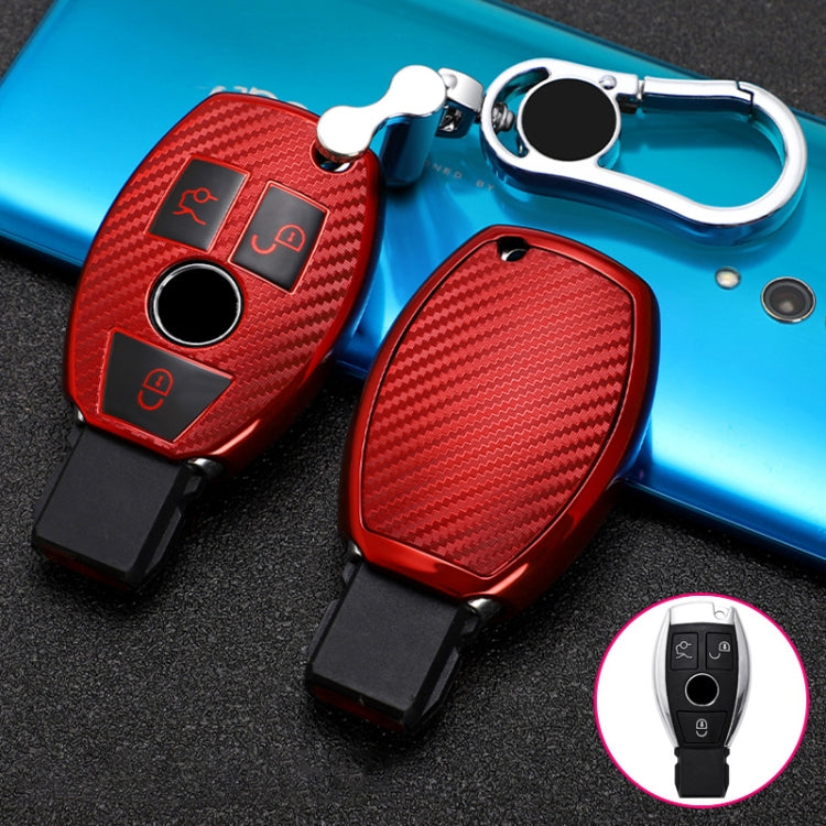 Luxury TPU Key Cover for Mercedes-Benz C-Class 3-Button B Version with Key Ring