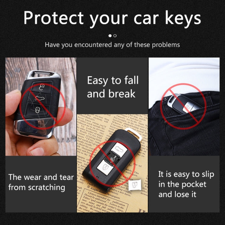 Luxury TPU Key Cover for Mercedes-Benz C-Class 3-Button B Version with Key Ring