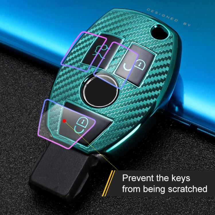 Luxury TPU Key Cover for Mercedes-Benz C-Class 3-Button B Version with Key Ring
