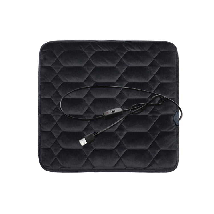 Heated USB Car Seat Warmer Cushion – Winter Comfort Mat, Square Design