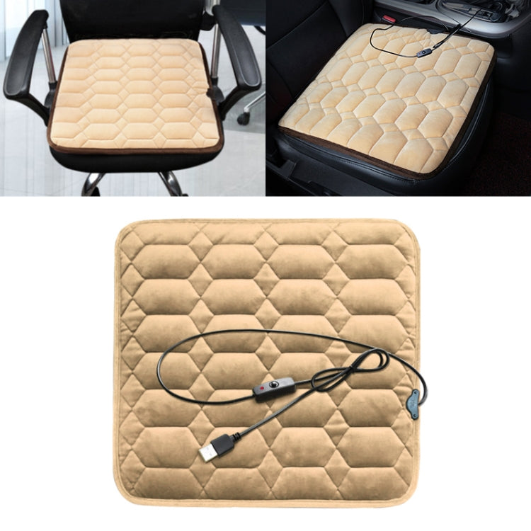 Heated USB Car Seat Warmer Cushion – Winter Comfort Mat, Square Design