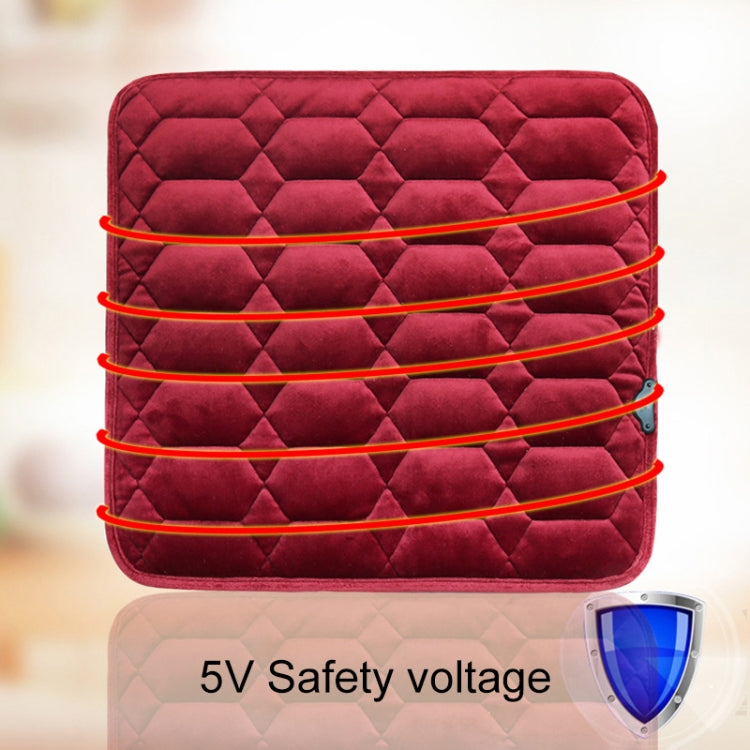 Heated USB Car Seat Warmer Cushion – Winter Comfort Mat, Square Design