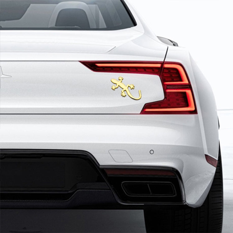 Gecko Shape Metal Car Luminous Decorative Sticker