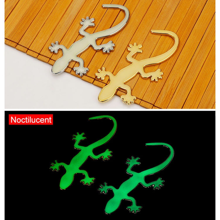 Gecko Shape Metal Car Luminous Decorative Sticker
