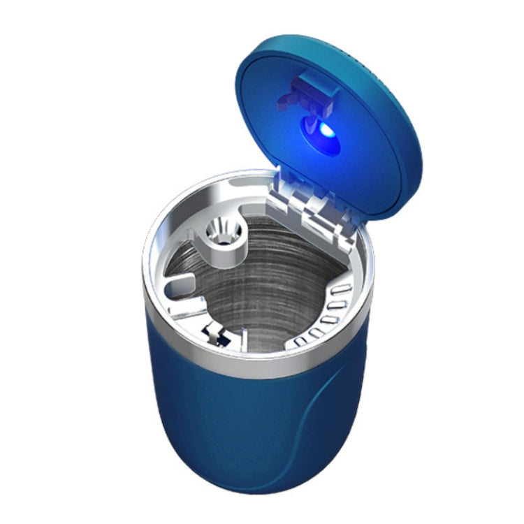 Sleek Illuminated Stainless Steel Car Ashtray & Waste Bin