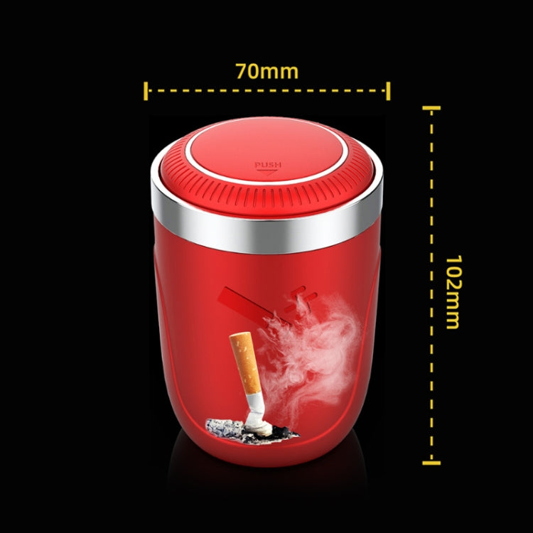 Sleek Illuminated Stainless Steel Car Ashtray & Waste Bin