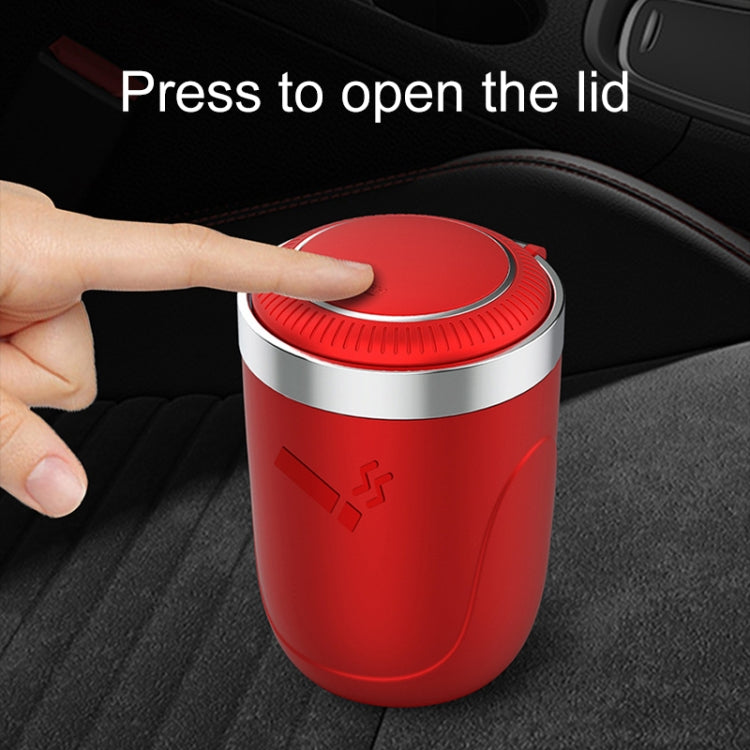 Sleek Illuminated Stainless Steel Car Ashtray & Waste Bin