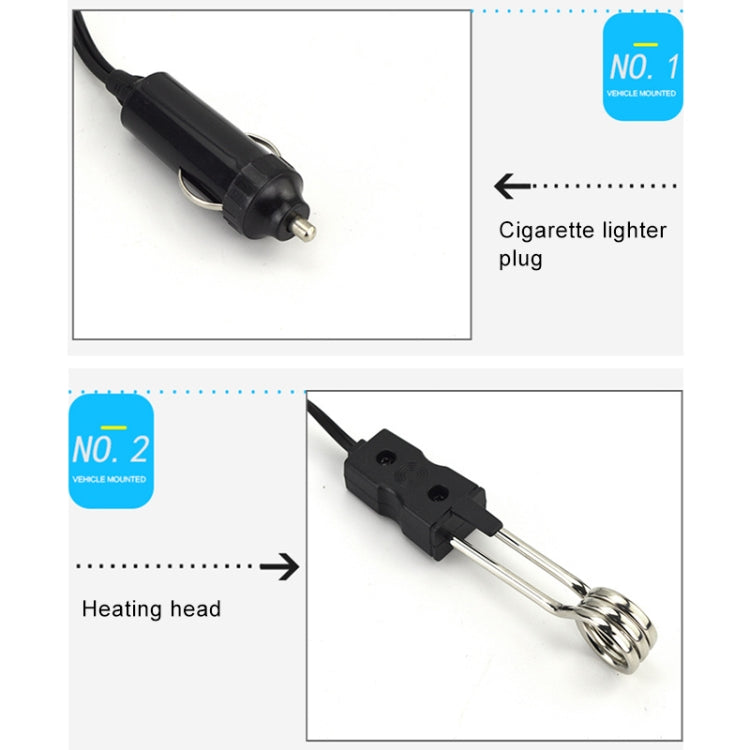 24V Cigarette Lighter Car Electric Heating Water Stick Water Heater, 24V