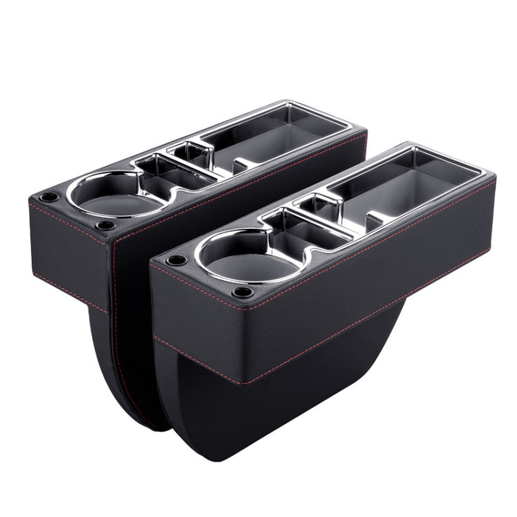 Stylish PU Leather Car Seat Gap Storage and Cup Holder Solution