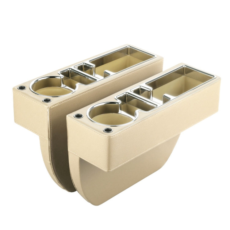 Stylish PU Leather Car Seat Gap Storage and Cup Holder Solution
