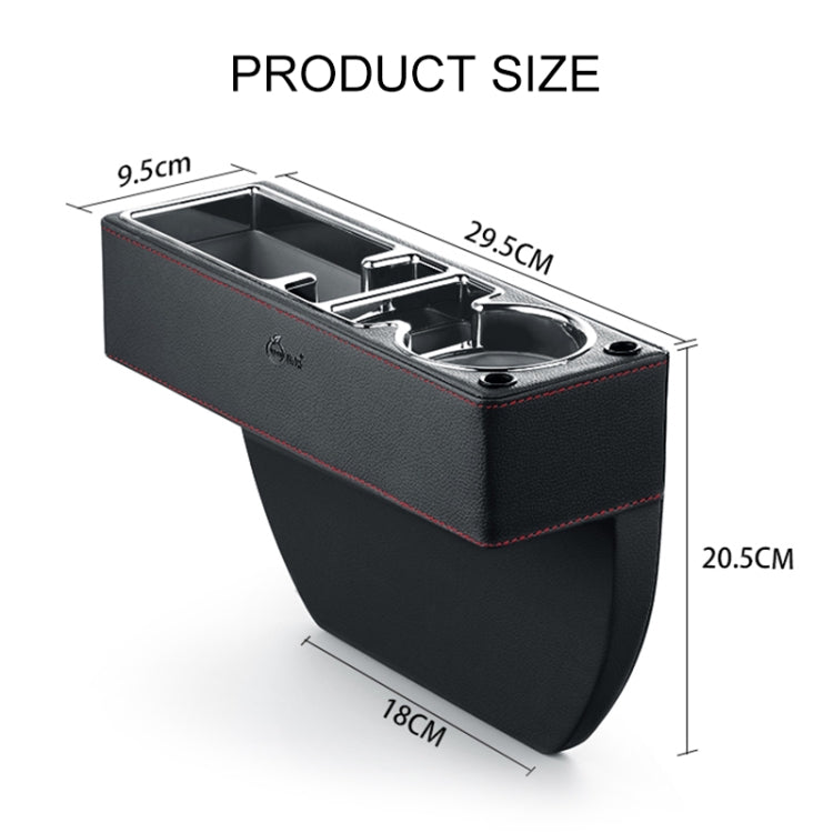 Stylish PU Leather Car Seat Gap Storage and Cup Holder Solution