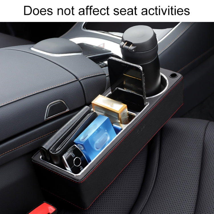 Stylish PU Leather Car Seat Gap Storage and Cup Holder Solution
