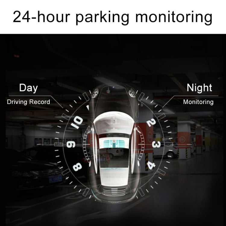 2.4-Inch 480P Car DVR with Parking Monitoring and Loop Recording (Black)