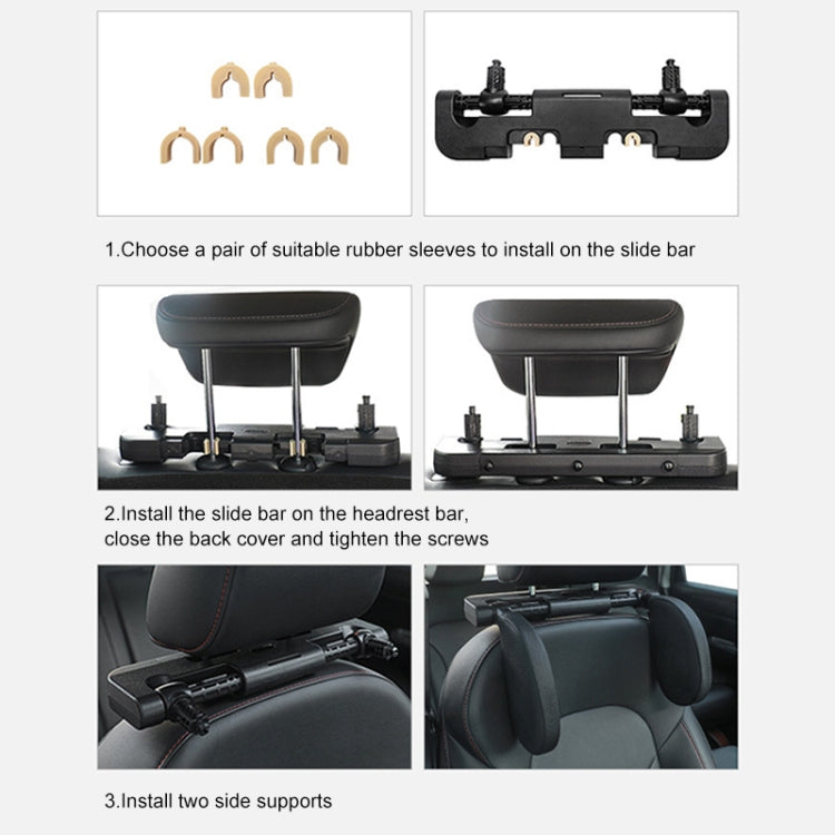 U-Shaped Adjustable Memory Foam Neck Support Cushion for Cars